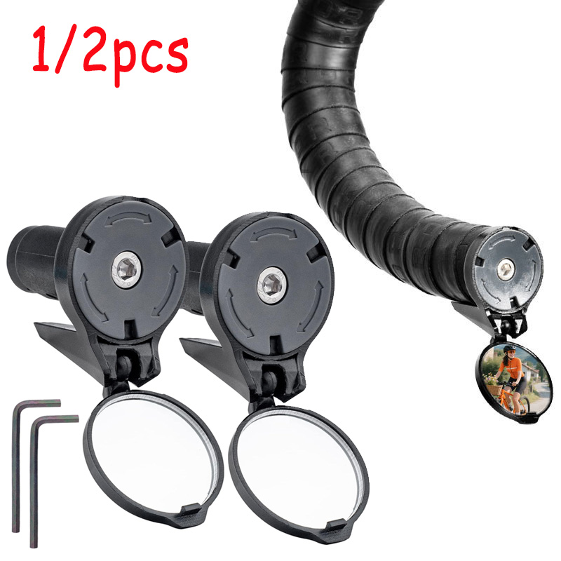 Mirror Extender Bar - 1/2 Stück Fahrrad-Rückspiegel für Lenker, Blendschutz-Konvexspiegel
