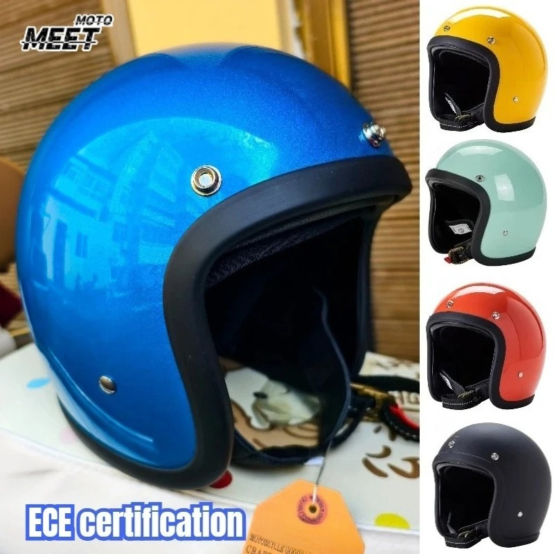 Motorcycle Gear Vintage - Japanischer Korea-Stil Open Face Motorradhelm Vintage