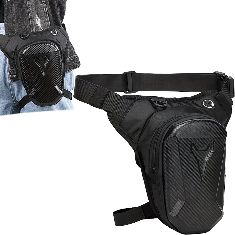 Motorcycle Gear Companies - Motorrad-Beintasche, wasserdichte Hüfttasche, Crossbody-Tasche für Motorradfahrer,
